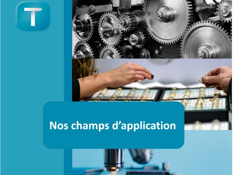 Une bannière présentant différentes images illustrant les champs d'application de Technett.