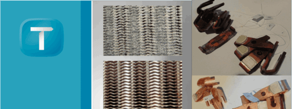 Différentes pièces sur lesquelles ont été appliqués des traitements par Ultrasons.