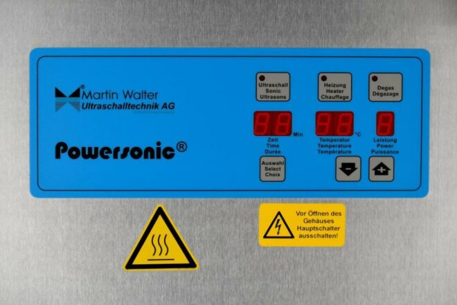 Panneau de contrôle Powersonic d'une cuve à Ultrasons